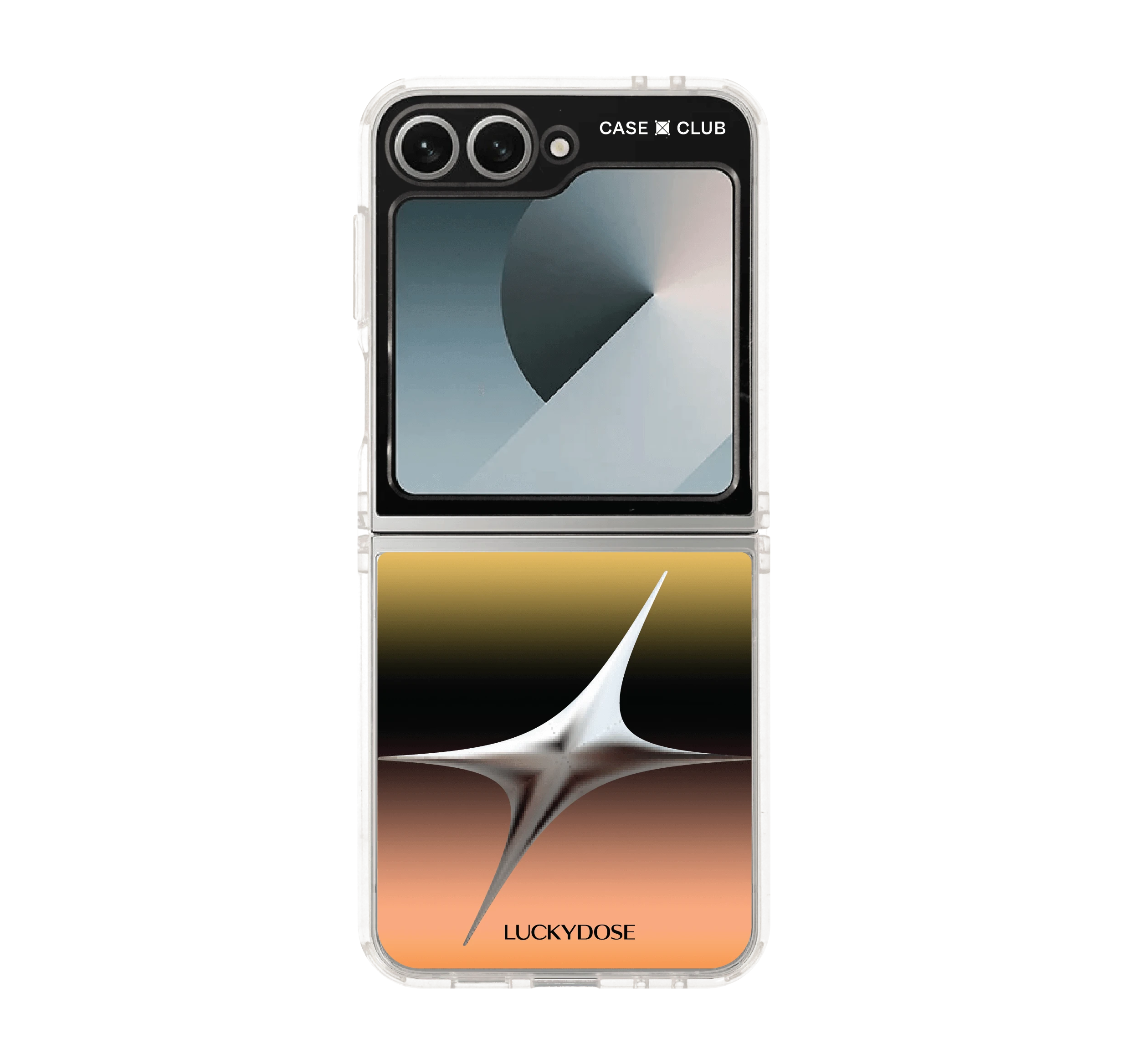 samsung galaxy z flip 6 clear case luckydose wednesday (day) lucky color